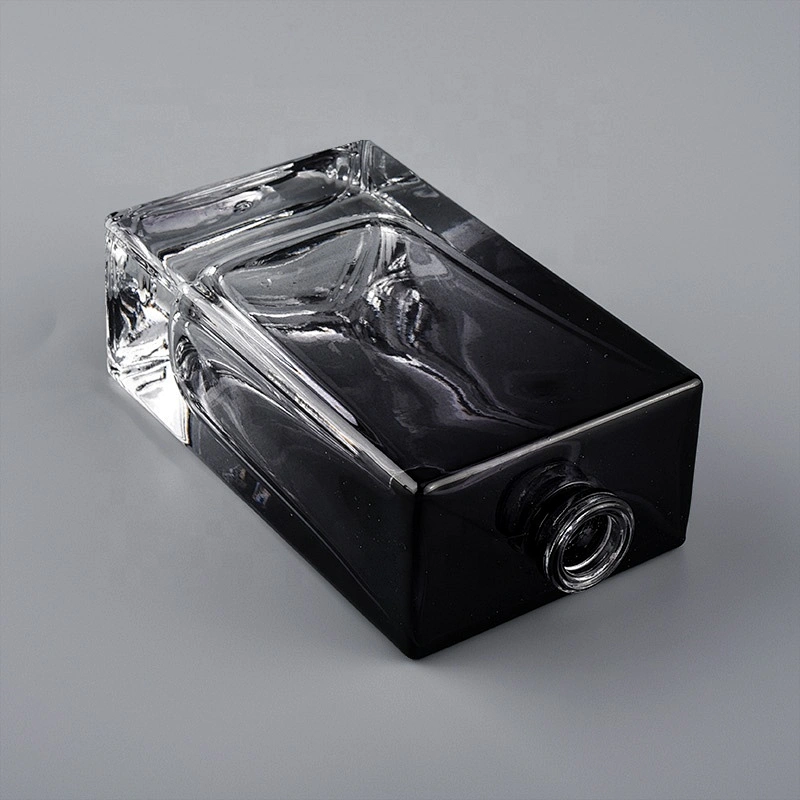 Spraying black color square perfume bottle 60 ml