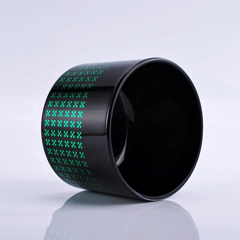 Wholesales 8oz custom black glass candle container for candle making