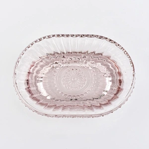 simply pink color tumbler soap dish glass bathroom accessories sets