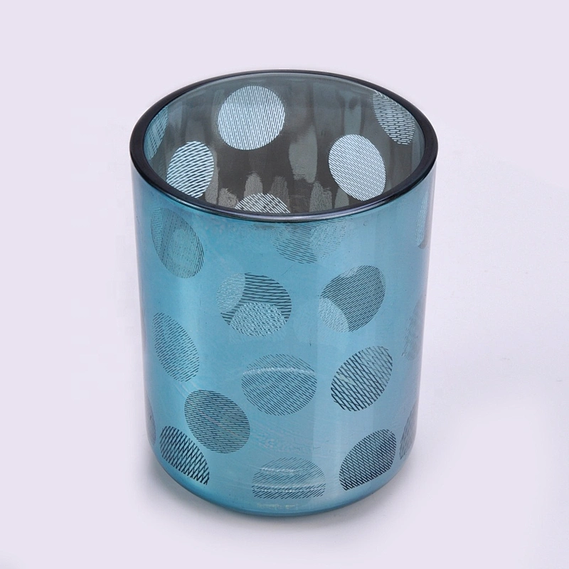 Wholesales custom decorative laser clear glass jars for candle making 8oz 10oz