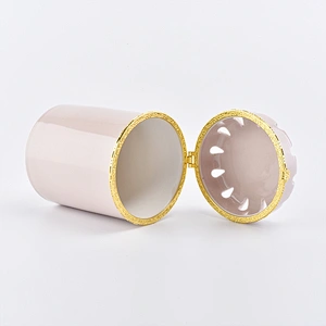 Pink ceramic candle holders for home decor scented candle jar