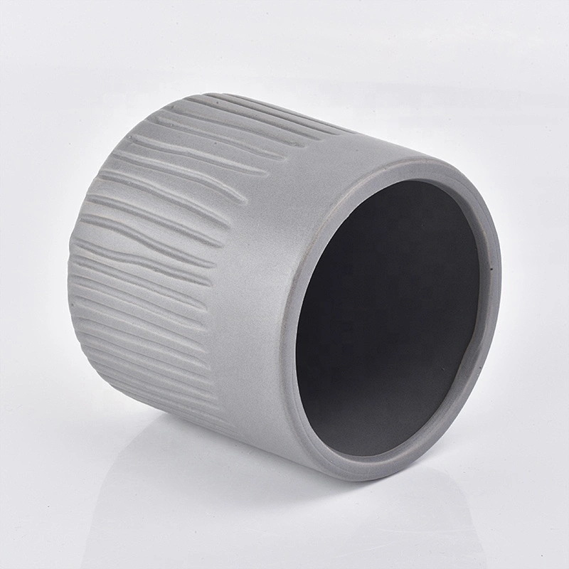 Custom grey decorative candle vessel wholesales