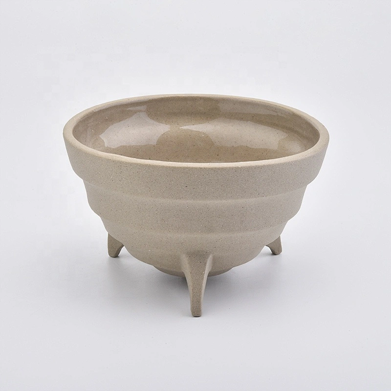 Autique Sandy Soil Ceramic Candle Jars