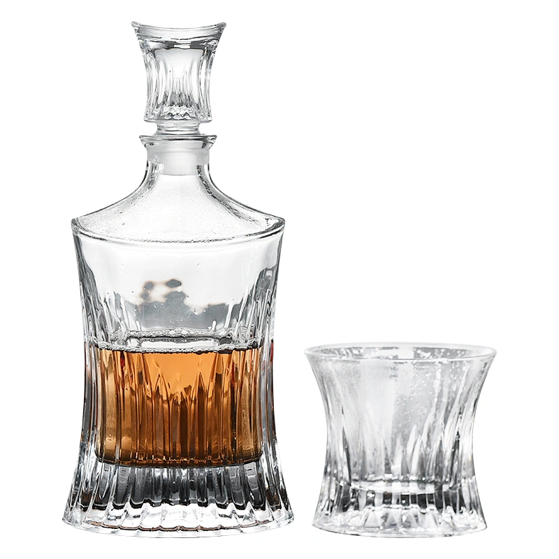 5pieces Wholesales Lead Free Clear Whiskey Glasses Decanter sets