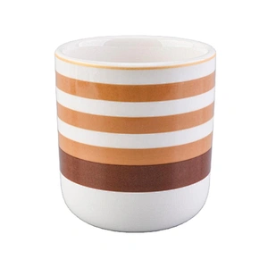 Wholesales empty tea light custom white ceramic candle holder jars 10oz