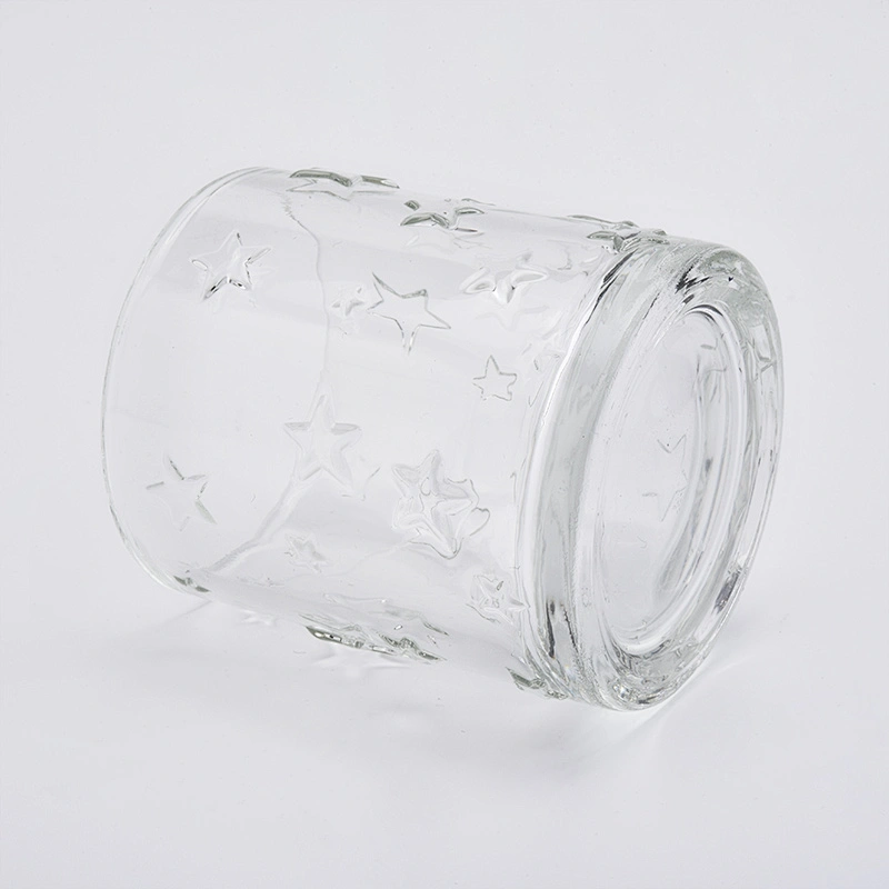 2oz wholesales little star transparent glass candle holders home decorations candle containers
