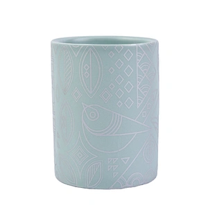 Wholesales empty custom made ceramic candle holder 10oz 20oz