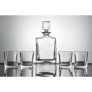 5 pieces in stock Borosilicate  Glass whiskey bottle cup sets