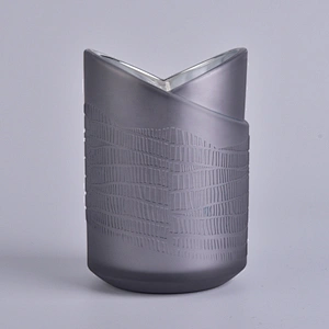 Sunny glassware tealight grey heart shape glass candle jars 10oz 20oz