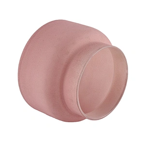 Wholesales custom pink frosted glass candle vessel home decoration