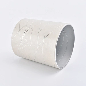 10oz 20oz Sunny white cylinder frosted candle glass jars bulk
