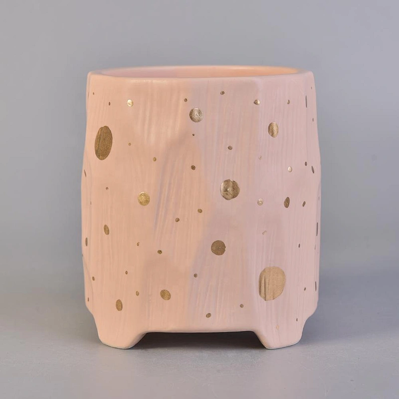 Wholesales Sunny pink custom candle stand ceramic holder