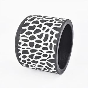 7oz engraving black cement candle holders for home decor soy wax candle containers