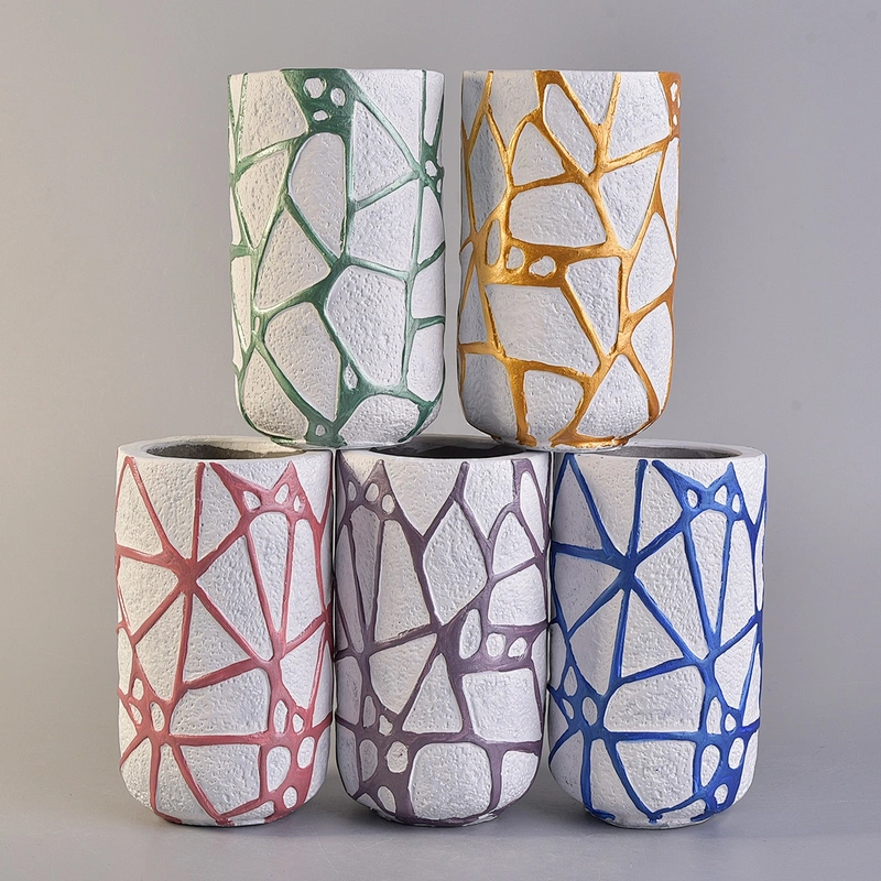 Sunny Wholesales decorative custom empty cement candle holders