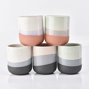 Luxury frosted ceramic candle vessel in bulk 400ml