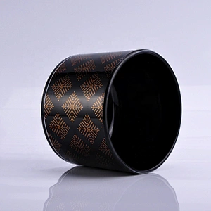 10oz 20oz Wholesales Custom black glass candle container
