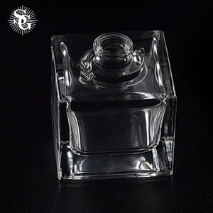 Sunny 36ml 1oz glass perfume bottle transparent square bottle for car