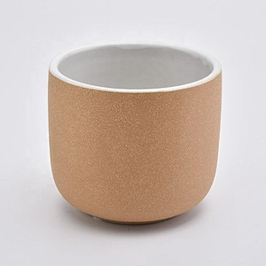 Wholesales empty frosted candle holder home decor