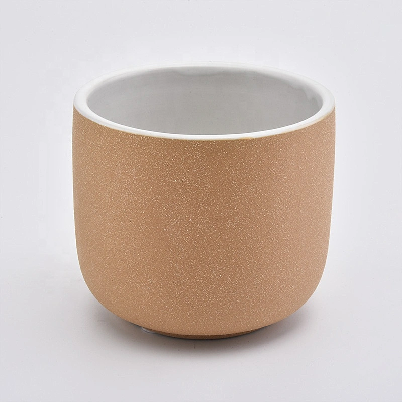 Wholesales empty frosted candle holder home decor