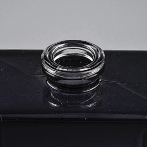 Spraying black color square perfume bottle 60 ml