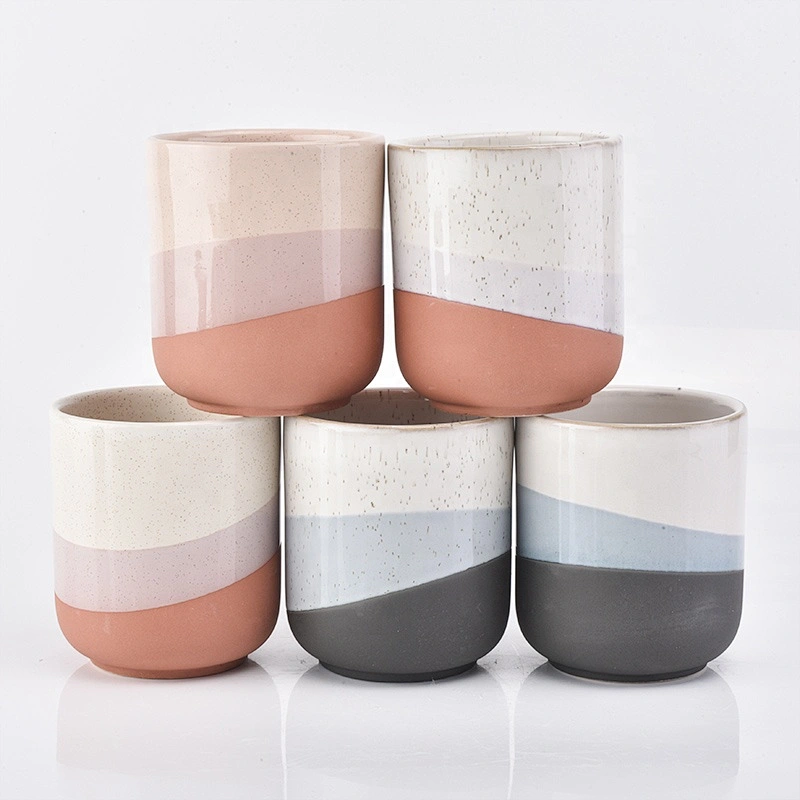 Luxury frosted ceramic candle vessel in bulk 400ml