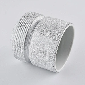 Silver Spray Ceramic Candle Holders 400ml