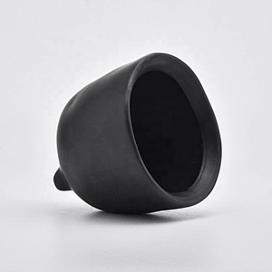 Matte Black Ceramic Candle Jars