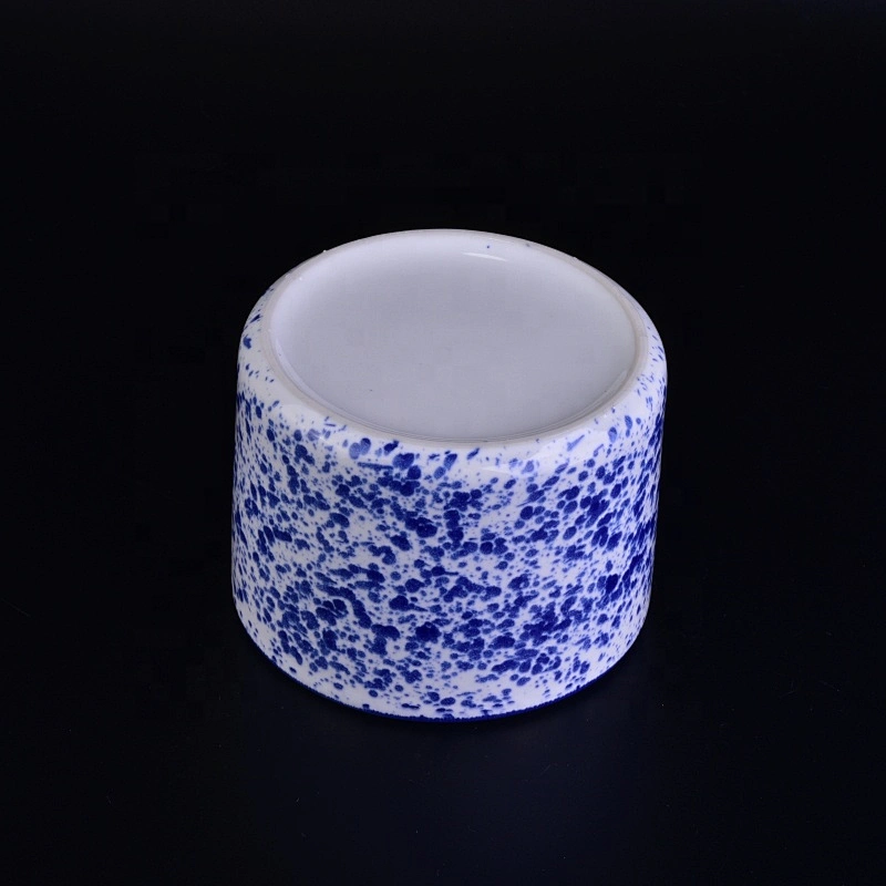 Vintage customized round terrazzo candle jars