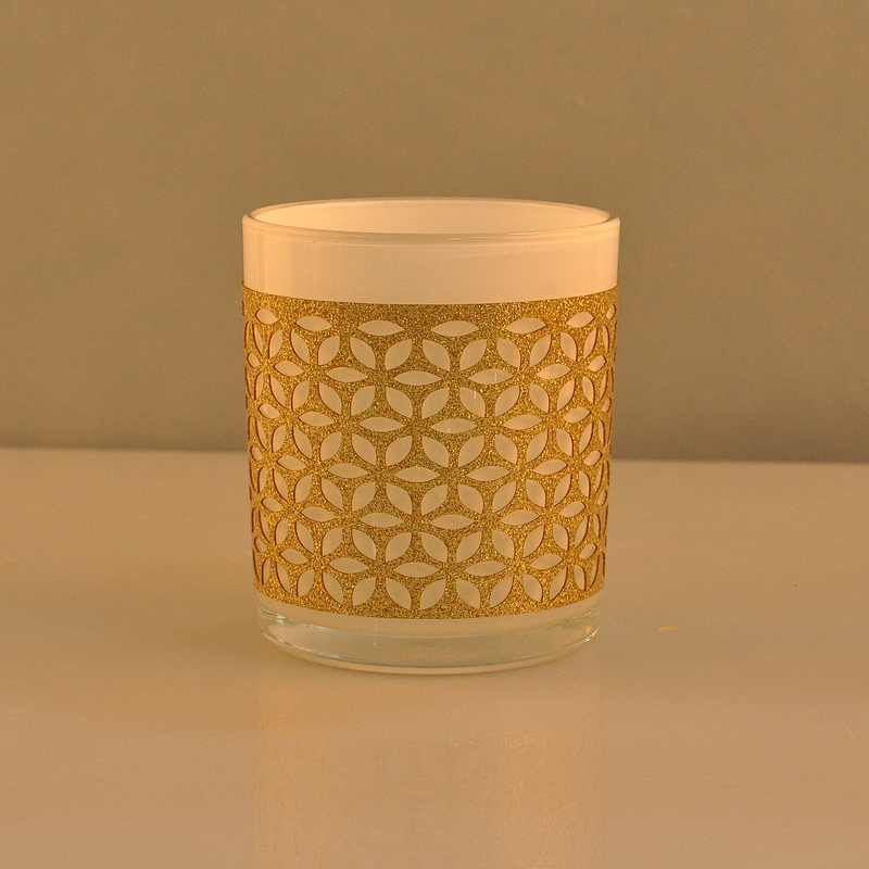 Wholesales woven luxury glass candle jar in bulk 6oz 8oz 10oz