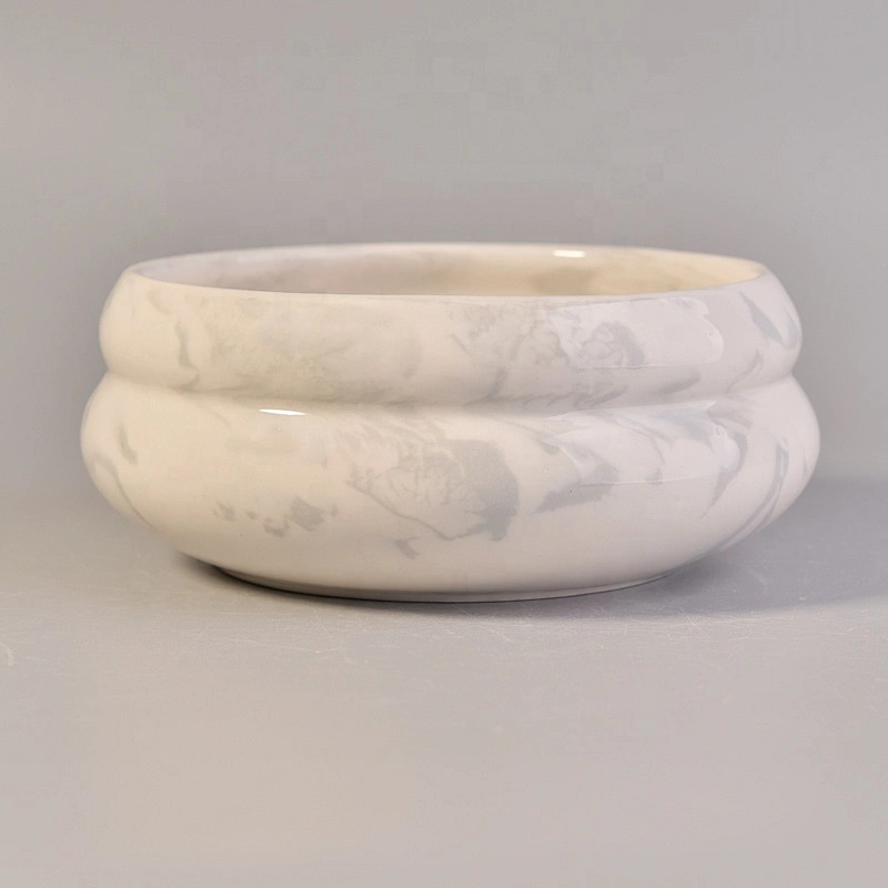 800ml Marble Pattern Candle Ceramic Jars