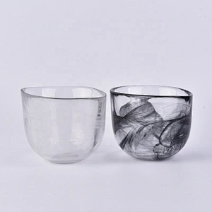 Empty Tealight glass candle holders for home decor