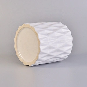 Wholesales white soy wax ceramic candle jars in bulk