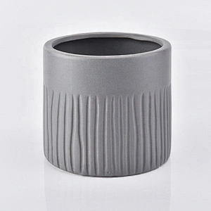 Custom grey decorative candle vessel wholesales