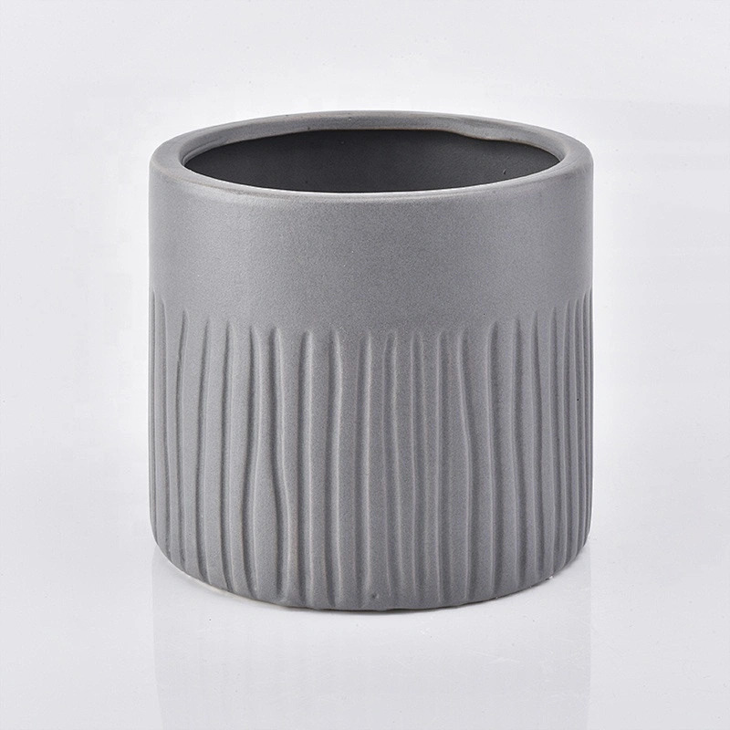 Custom grey decorative candle vessel wholesales