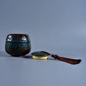 10oz Wholesales custom vintage ceramic candle jar holders with lid
