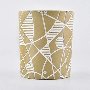 10oz Wholesales Luxury gold decorative Ceramic Candle holders