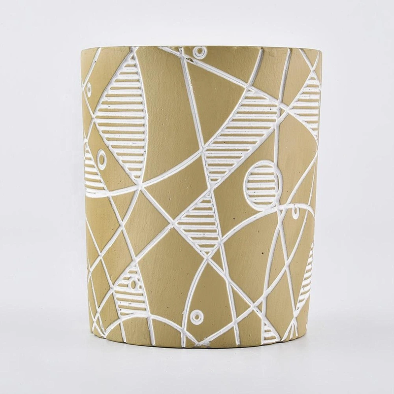 10oz Wholesales Luxury gold decorative Ceramic Candle holders