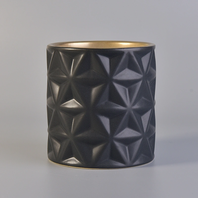 Luxury GEO Cut Ceramic Candle Jars
