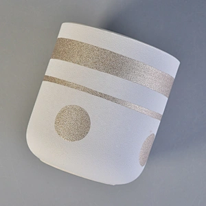 Luxury empty matte cylinder ceramic candle holder jars