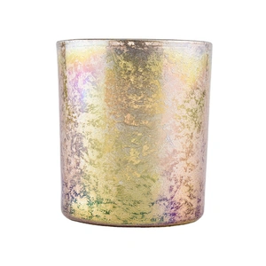 Sunny 11oz 14oz custom decorative electroplated luxury glass jar candle