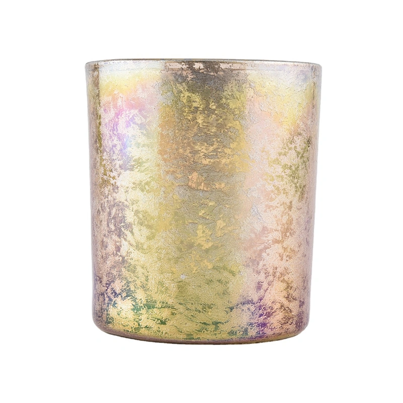 Sunny 11oz 14oz custom decorative electroplated luxury glass jar candle