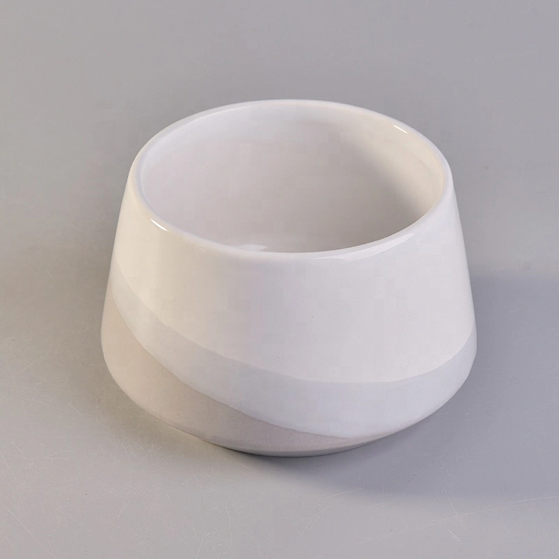 Wholesales Sunny custom candle ceramic container with wood lids