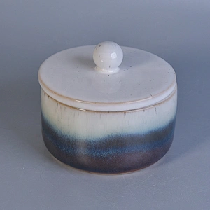 10oz 20oz Wholesale custom round ceramic candle holder with lid