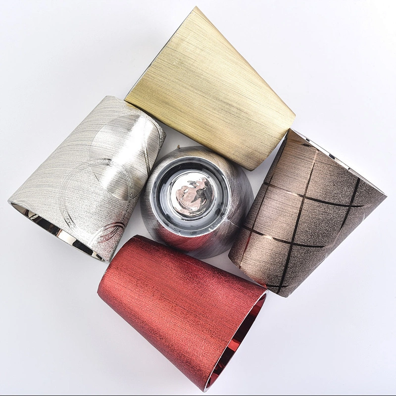Suppliers silver luxury leather PU candle holders 8oz 10oz 11oz