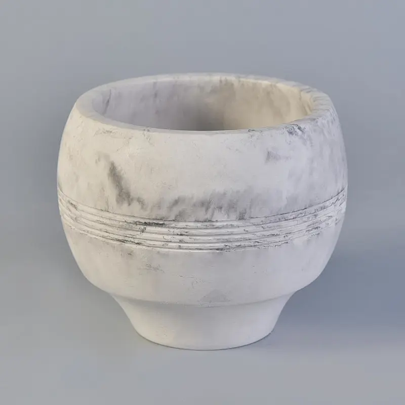 cheap modern fashionable pretty  concrete round empty oil candle holders 10oz