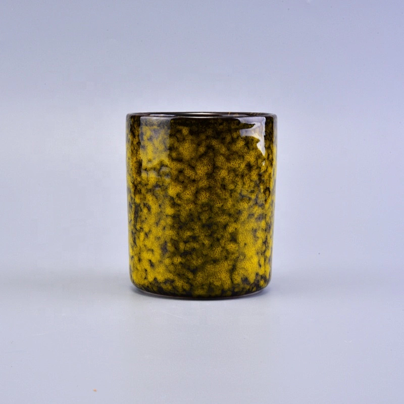 Vintage printing aroma ceramic empty candle jar bulk