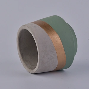 Wholesale popular grey concrete cement candle vessels