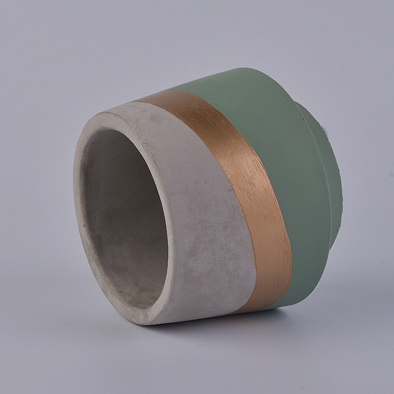Wholesale popular grey concrete cement candle vessels