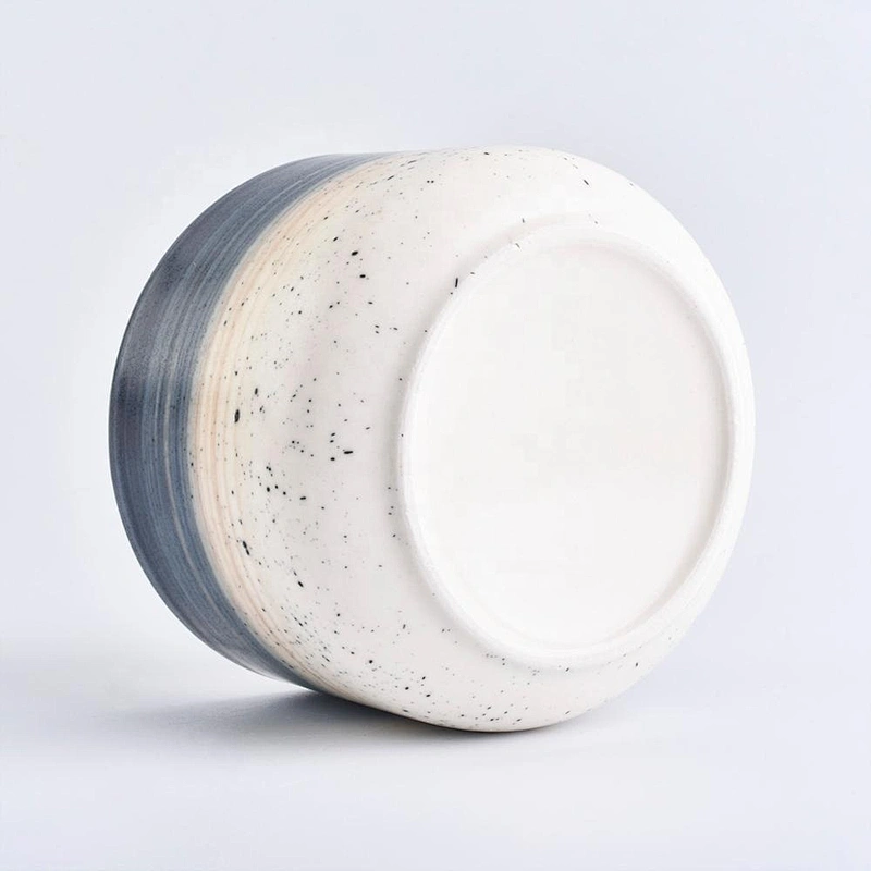 Wholesales custom blue luxury ceramic candle jar with lids