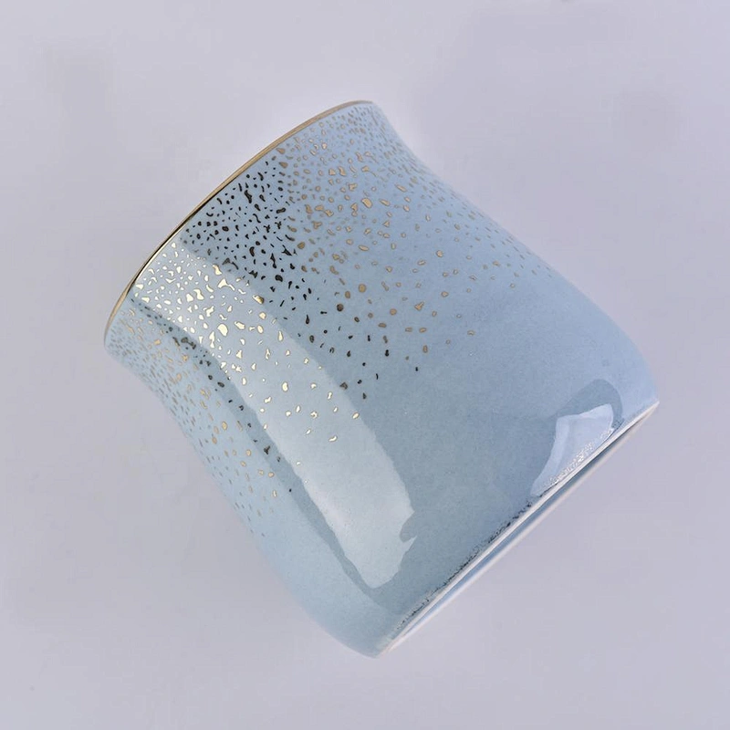 Wholesales glazed luxury ceramic candle jars 10oz 12oz